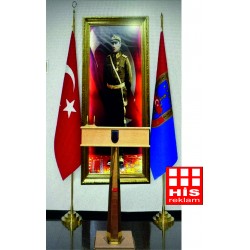 KÜRSÜ ATATÜRK ÇERÇEVE VE BAYRAK DİREGİ PRİNÇ VE FİLAMALARI