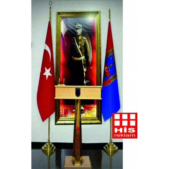 KÜRSÜ ATATÜRK ÇERÇEVE VE BAYRAK DİREGİ PRİNÇ VE FİLAMALARI